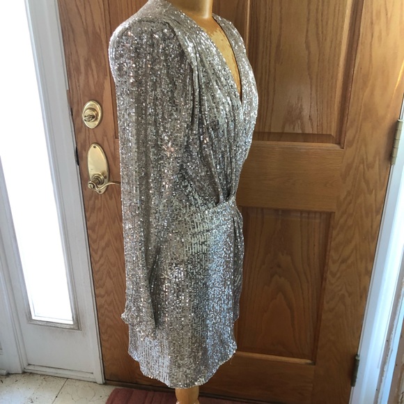 Ramy Brook sequin dress long sleeve size 6 - Picture 3 of 11